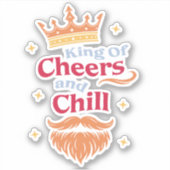 Trendy Moderne Kleurrijke Grappige King Quote Typo Sticker (Voorkant)