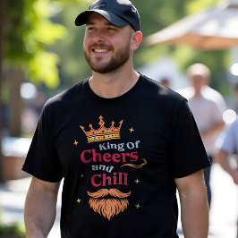 Trendy Moderne Kleurrijke Grappige King Quote Typo T-shirt