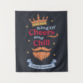 Trendy Moderne Kleurrijke Grappige King Quote Typo Wandkleed (Voorkant)