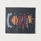 Trendy Moderne Kleurrijke Grappige King Quote Typo Wandkleed (Voorkant (horizontaal))