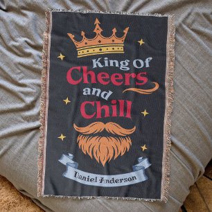Trendy Moderne Kleurrijke Grappige Koning Citaat T Deken