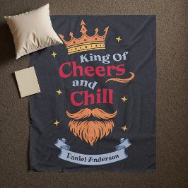 Trendy Moderne Kleurrijke Grappige Koning Citaat T Fleece Deken