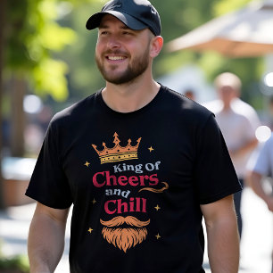 Trendy Moderne Kleurrijke Grappige Koning Citaat T T-shirt