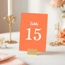 Trendy moderne koraalroze oranje trouwdag kaart