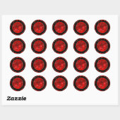 Trendy Moderne Liefde Rood | personaliseren Ronde Sticker (Vel)