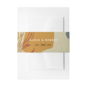 Trendy moderne lijn abstract Protea botanisch Uitnodigingen Wikkel (Voorkant Voorbeeld)