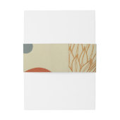 Trendy moderne lijn abstract Protea botanisch Uitnodigingen Wikkel (Achterkant Voorbeeld)