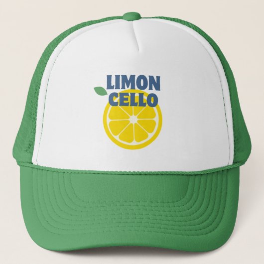 Trendy moderne limoncello likeur trucker pet (Voorkant)