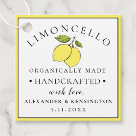 Trendy moderne Limoncello voor een fles Bedankjes Labels