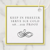 Trendy moderne Limoncello voor een fles Bedankjes Labels (Achterkant)