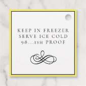 Trendy moderne Limoncello voor een fles Bedankjes Labels (Achterkant)