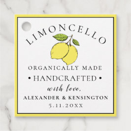 Trendy moderne Limoncello voor een fles Bedankjes Labels