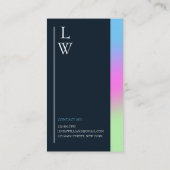 Trendy Moderne Make-up Artiest Kleurrijke Gradiënt Visitekaartje (Achterkant)