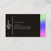 Trendy Moderne Make-up Artiest Kleurrijke Gradiënt Visitekaartje (Achterkant)