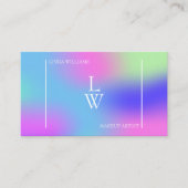 Trendy Moderne Make-up Artiest Kleurrijke Gradiënt Visitekaartje (Voorkant)