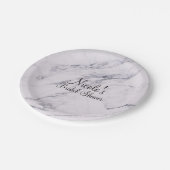 Trendy Moderne Marmeren Elegante Trouwfeest Papieren Bordje (Gekanteld)