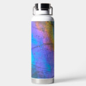 Trendy Moderne Marmeren Steen Kleurrijk Waterfles (Achterkant)