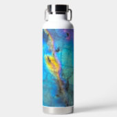 Trendy Moderne Marmeren Steen Kleurrijk Waterfles (Voorkant)