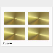 Trendy Moderne Metallic Look Nepgoud Blank Rechthoekige Sticker (Vel)