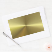 Trendy Moderne Metallic Look Nepgoud Blank Rechthoekige Sticker (Envelop)