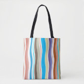 Trendy moderne mid-Century strepen Tote Bag (Voorkant)