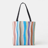 Trendy moderne mid-Century strepen Tote Bag (Achterkant)