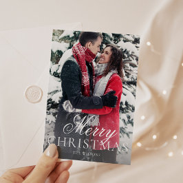 Trendy Moderne Minimale Foto Kerst Kaart