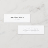 Trendy Moderne Minimalistisch design elegant Mini Visitekaartje (Voorkant / Achterkant)