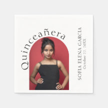 Trendy Moderne minimalistische boogfoto Quinceaner