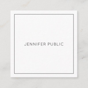 Trendy Moderne Minimalistische Elegante Template Vierkante Visitekaartje