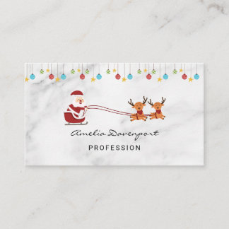 Trendy moderne minimalistische kerst visitekaartje
