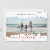 Trendy Moderne Minimalistische Kerstmis Collage Fo Kaart (Voorkant)