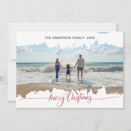 Trendy Moderne Minimalistische Kerstmis Collage Fo Kaart (Voorkant)