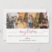 Trendy Moderne Minimalistische Kerstmis Collage Fo Kaart (Achterkant)