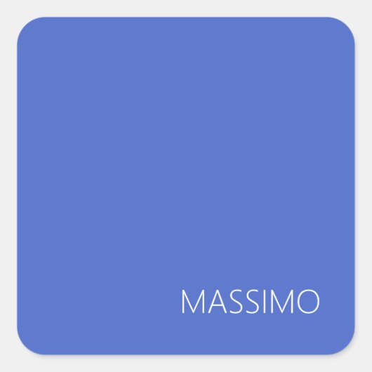 Trendy Moderne Minimalistische Professionele Naam Vierkante Sticker (Voorkant)