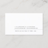 Trendy Moderne Minimalistische Sjabloon Profession Visitekaartje (Achterkant)