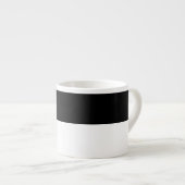 Trendy moderne minimalistische zwart-wit espresso kop (Voorkant rechts)