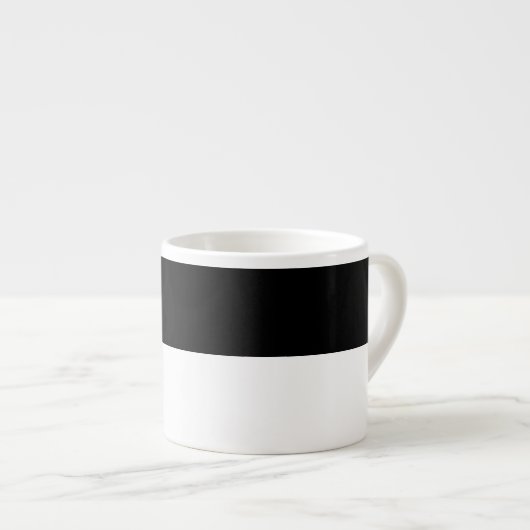 Trendy moderne minimalistische zwart-wit espresso kop (Voorkant rechts)