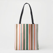 Trendy Moderne Neutrale Aarde Tonen Strepen Tote Bag (Voorkant)
