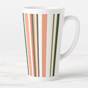Trendy Moderne Nieuwe Oranje Groene Witte Strepen Latte Mok