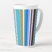 Trendy Moderne Nieuwe Strepen Latte Mok (Rechterhoek)