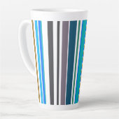 Trendy Moderne Nieuwe Strepen Latte Mok (Linkerhoek)