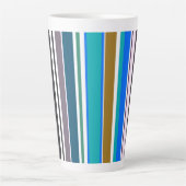 Trendy Moderne Nieuwe Strepen Latte Mok (Voorkant)