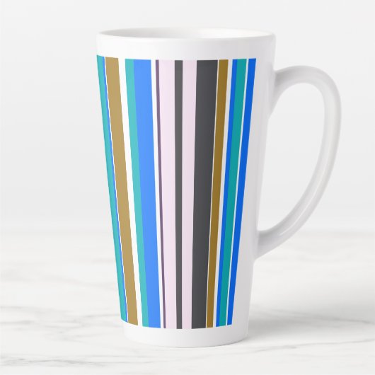 Trendy Moderne Nieuwe Strepen Latte Mok (Rechts)