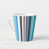 Trendy Moderne Nieuwe Strepen Latte Mok (Linkerhoek)