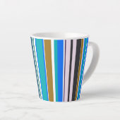 Trendy Moderne Nieuwe Strepen Latte Mok (Rechterhoek)