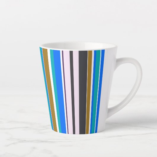 Trendy Moderne Nieuwe Strepen Latte Mok (Rechts)