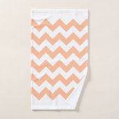 Trendy Moderne Pastel Peach Chevron Bad Handdoek (Handdoek)