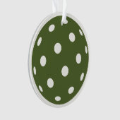 Trendy Moderne Pickleball Groene Kerstvakantie Ornament (voorkant)