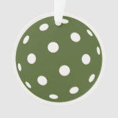 Trendy Moderne Pickleball Groene Kerstvakantie Ornament (voorkant)